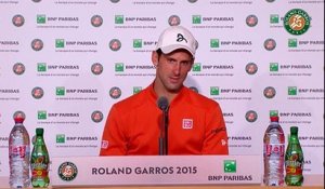 Press conference Novak Djokovic 2015 French Open / Final
