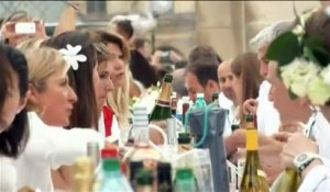 Le Palais Royal noir de monde pour le "Dîner en blanc"