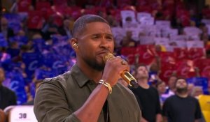 Usher interprète l'hymne américain avant la finale NBA : magique