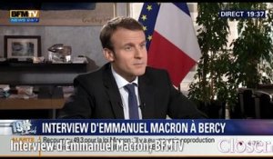 Emmanuel Macron s'exprime sur BFMTV au sujet de son état d'esprit actuel