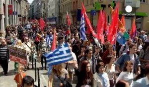 Manifestation à Bruxelles pour soutenir la Grèce
