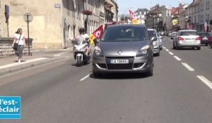 Opération escargot de la CGT dans les rues de Troyes pour l'augmentation des salaires