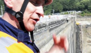 Guerlédan : Travaux sur le barrage de lac