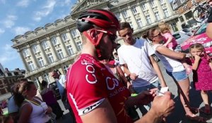 Tour de France: arrivée de Florian Sénéchal (Cofidis) à Cambrai lors de la reconnaissance d'étape Pont-à-Celles- Cambrai