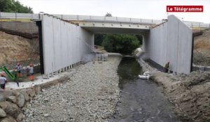 RN 12. Gros travaux pour construire un pont à Châtelaudren