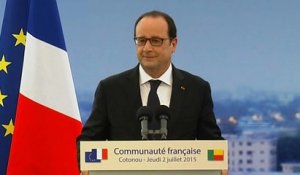 Discours devant la Communauté française de Cotonou