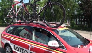 A l'intérieur de la voiture Lotto-Soudal