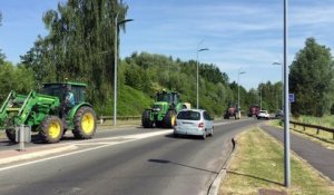 Saint-Amand-les-Eaux : manifestation des agriculteurs contre la grande distribution (1/3)