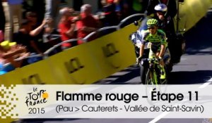 Flamme rouge / Last KM - Étape 11 (Pau > Cauterets - Vallée de Saint-Savin) - Tour de France 2015