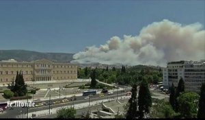Des incendies font rage en Grèce
