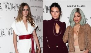 Cara Delevingne est accompagnée par Kendall et Kylie Jenner pour une projection de son film