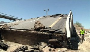 Les intempéries provoquent l'effondrement d'un pont en Californie