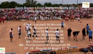 Mène 3, finale France Quadrettes 2015, Sport Boules, Saint-Denis-lès-Bourg 2015