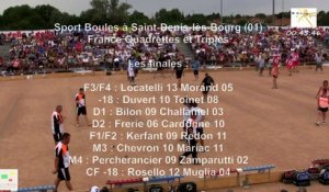 Mène 10, finale France Quadrettes 2015, Sport Boules, Saint-Denis-lès-Bourg 2015