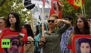 La manifestation pro-Kurde en France