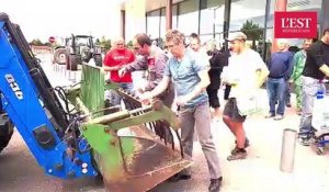 Manifestation des agriculteurs Meusiens au Leclerc de Verdun