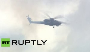 Le crash de l'hélicoptère russe MI28 à Ryazan lors de l'Aviamix