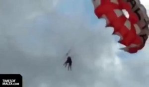 Parachute ascensionnel: la corde qui les retient au bateau se casse