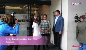 Exclu Vidéo : Emily Ratajkowski et Zac Efron : promo et selfie dans la capitale anglaise !