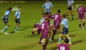 Un enfant de 4 ans marque un essai pendant un match de rugby pro