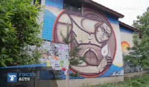 En Ukraine, un graffeur revisite les icônes chrétiennes
