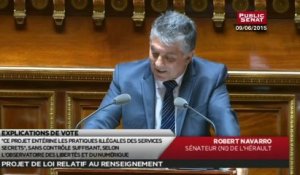 Explications de vote du projet de Loi sur le renseignement - En séance