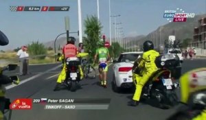 Tour d'Espagne:  Peter Sagan pète un plomb après une chute