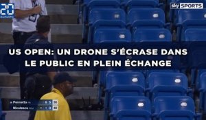 US Open: Un drone s'écrase dans le public en plein échange