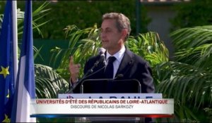 La Baule : "La dignité nous oblige à l'unité", assure Nicolas Sarkozy