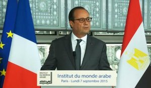 Déclaration du président François Hollande lors de l'inauguration de l’Exposition "Osiris, Mystères engloutis d’Egypte"