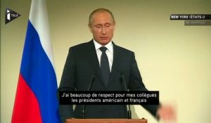 Poutine : Obama et Hollande "ne sont pas citoyens syriens"
