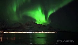 Des baleines nagent, éclairées par une Aurore Boréale : moment magique en Norvège