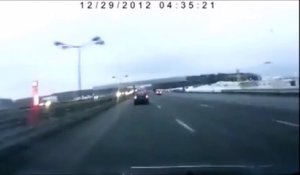 Une dashcam filme un avion qui s'écrase sur une voiture!