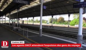 Flash Info - 14/10/2015 - Les agents SNCF de Castres attendent l'expulsion des gens du voyage