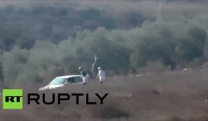 Les colons israéliens fracassent une voiture palestinienne