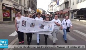 Marche blanche à Troyes en hommage à Océane morte fauchée par une voiture