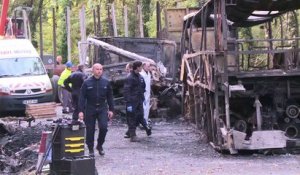 Accident de Puisseguin: l'enlèvement des épaves débute