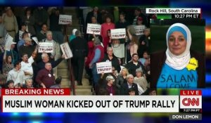 Une femme musulmane qui proteste pendant le discours de Donald Trump virée par la sécurité