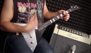 Russian guy shows off his electric balalaika he made and plays Nirvana, Blur, Metallica...
