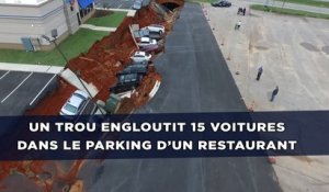 Un trou mystérieux engloutit 15 voitures dans le parking d’un restaurant