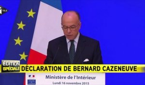 Bernard Cazeneuve : "168 perquisitions administratives cette nuit"