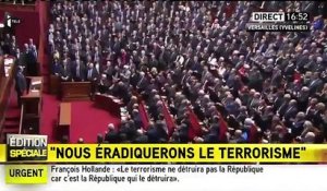 La Marseillaise à l'issue du discours de François Hollande (16-11-2015)