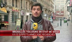 Entre huit et dix terroristes lourdement armés recherchés à Bruxelles
