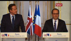 François Hollande : "Nous voulons agir pour la protection de nos populations et sur le terrain extérieur en Syrie"