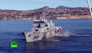 Un ancien navire de patrouille coulé pour devenir un récif artificiel dans les eaux du Mexique