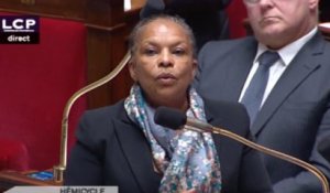 Christiane Taubira épingle les erreurs de Marion Maréchal-Le Pen