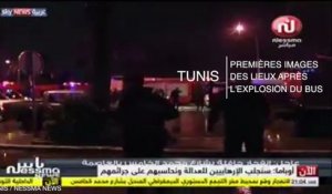 Tunis : les premières images des lieux après l'explosion du bus