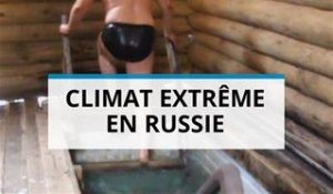 Russie : un bain glacé pour fêter l'arrivée de la neige