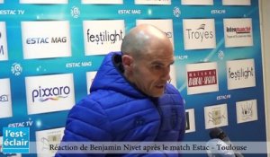 Réaction de Benjamin Nivet après le match Estac - Toulouse (0-3)