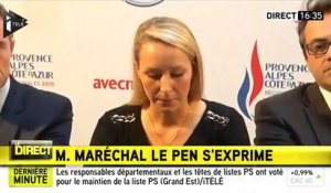 M-M. Le Pen : "Ce M. Estrosi est le même qui, en 1992, appelait à des alliances avec le FN pour sauver son siège"